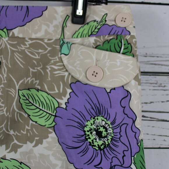 LOFT BY ANNE TAYLOR FLORAL MINI SKIRT - Picture 3 of 6